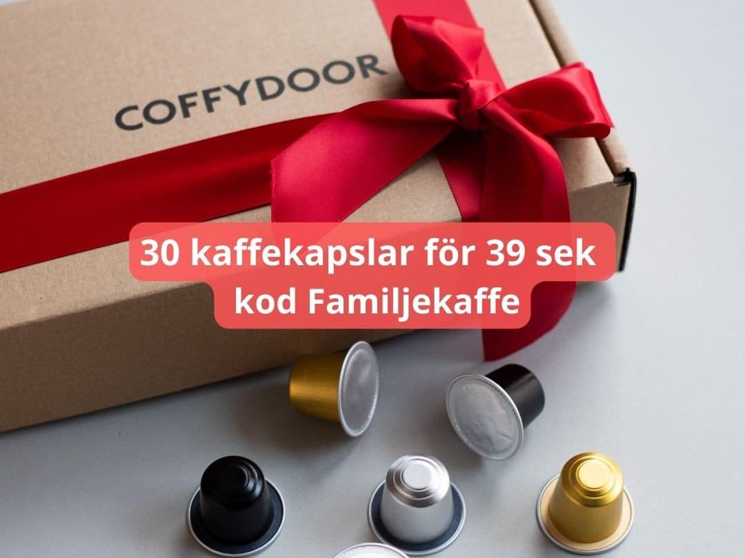 Kampanj! Få 30 kaffekapslar för 39 kr + bonusar till ett värde av 300 kr!