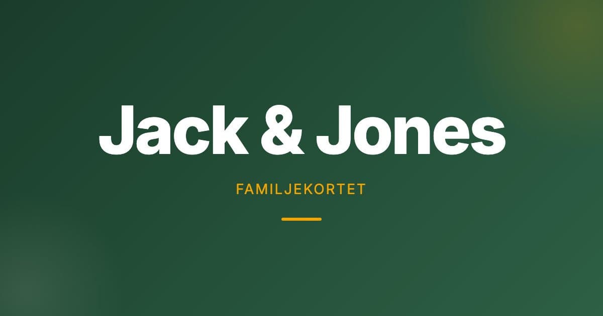 Jack & Jones — 20% rabatt hos Jack & Jones