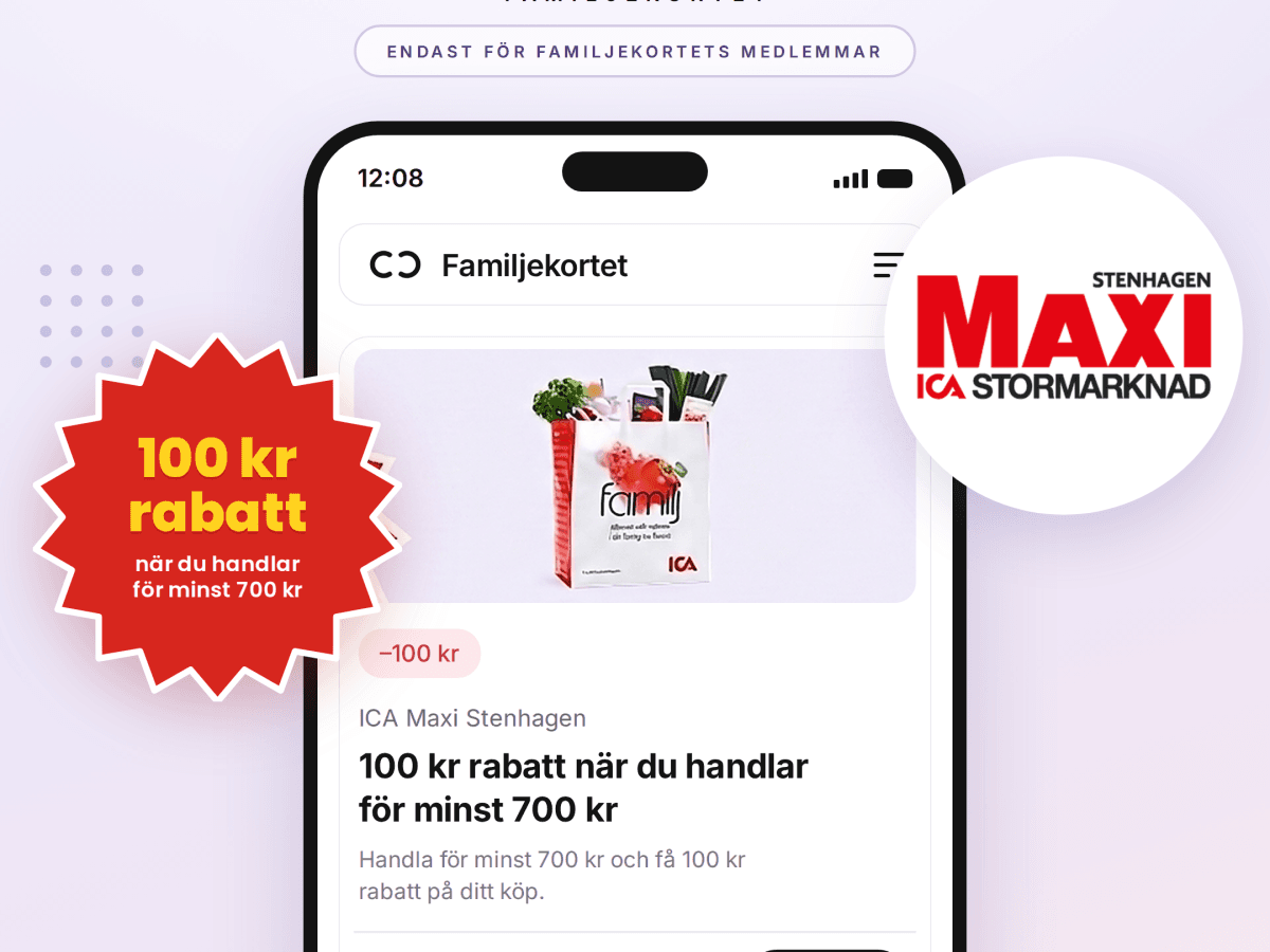 Få 100 kr rabatt när du handlar för 700 kr eller mer!