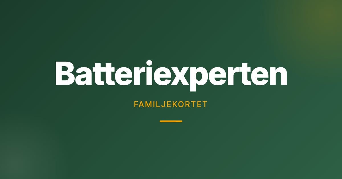 Batteriexperten — 10% rabatt hos Batteriexperten