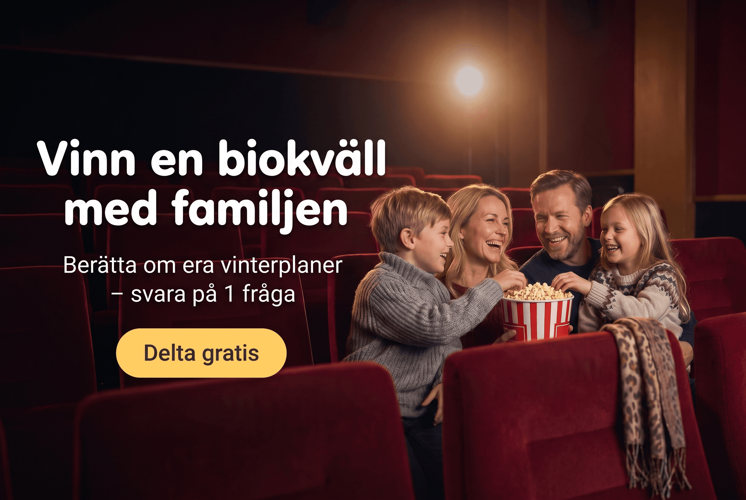4 biobiljetter till familjen