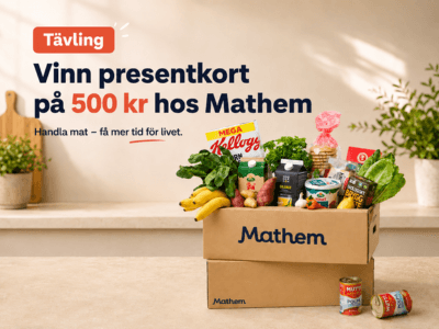 🛒 Låt oss bjuda på nästa matkasse – vinn 500 kr hos Mathem!