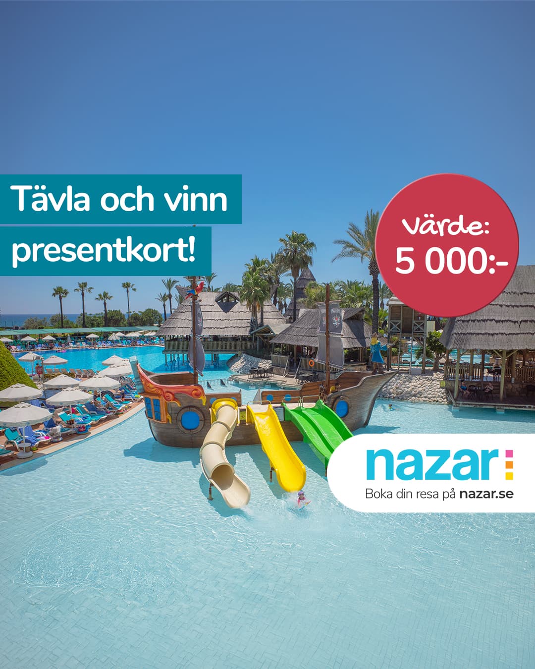 5 000 kr till familjens semester hos Nazar.