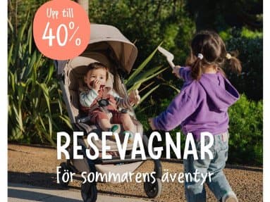 Upp till 40% rabatt på resevagnar!